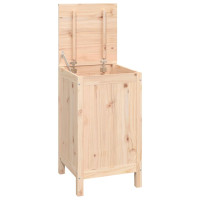 Produktbild för Tvättkorg 44x44x76 cm massiv furu