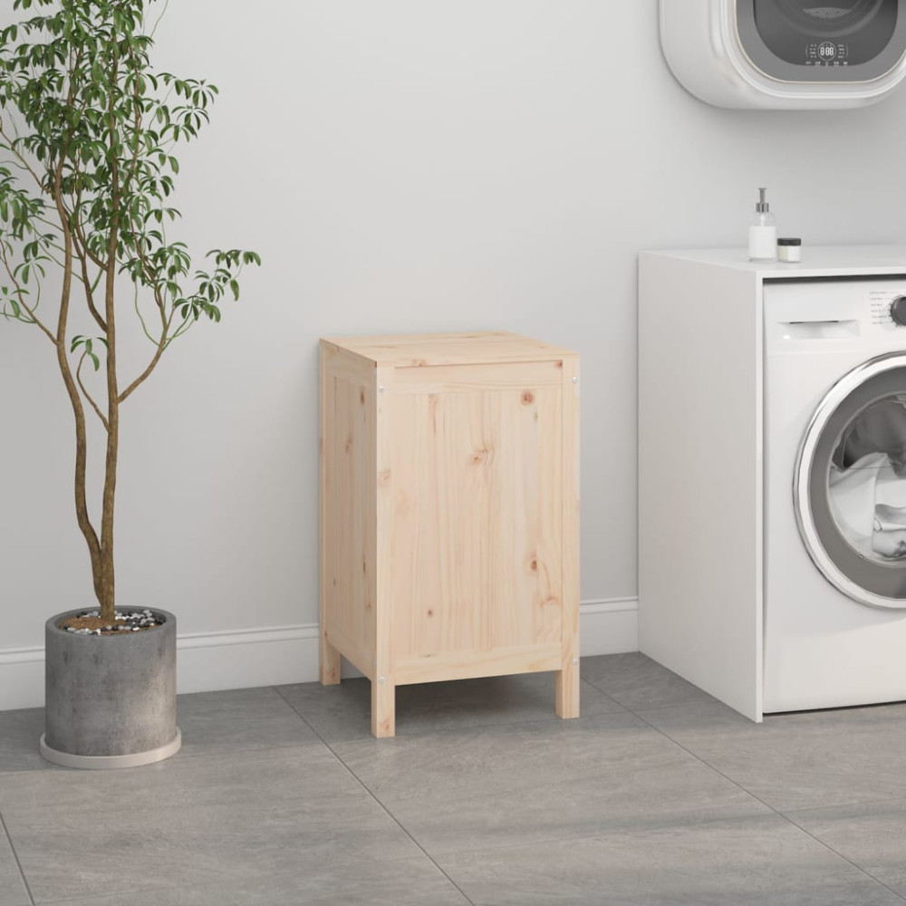 Produktbild för Tvättkorg 44x44x76 cm massiv furu