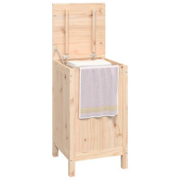 Produktbild för Tvättkorg 44x44x76 cm massiv furu