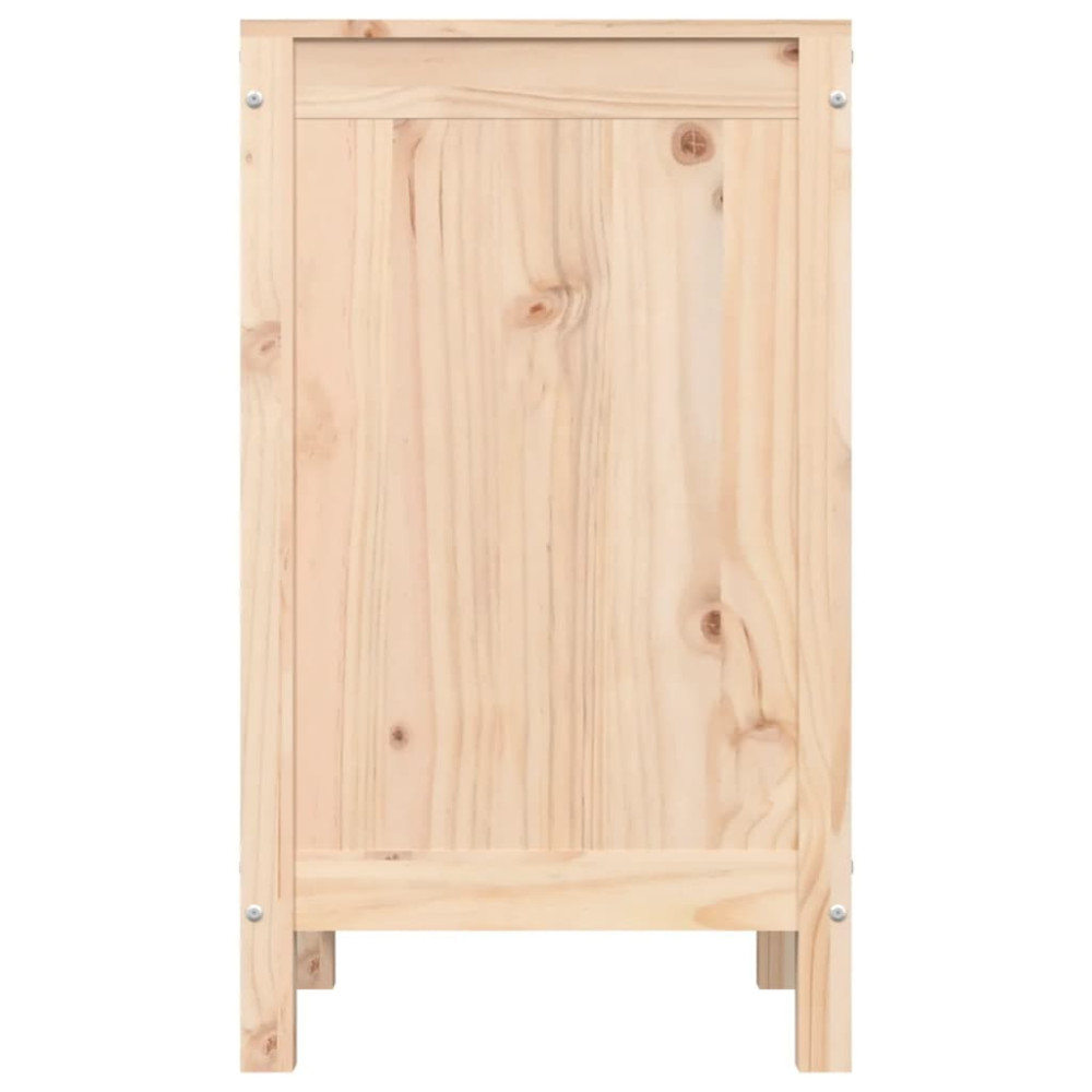 Produktbild för Tvättkorg 44x44x76 cm massiv furu