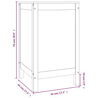 Produktbild för Tvättkorg 44x44x76 cm massiv furu