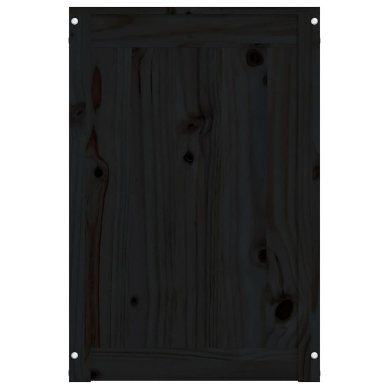 Produktbild för Tvättkorg svart 88,5x44x66 cm massiv furu