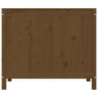 Produktbild för Tvättkorg honungsbrun 88,5x44x76 cm massiv furu