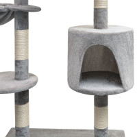 Miniatyr av produktbild för Klösträd med klöspelare och 125 cm grå