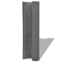 Produktbild för Dubbelsidigt insynsskydd PVC 90x500 cm grå