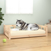 Produktbild för Hundbädd 105,5x75,5x28 cm massiv furu