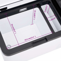 Miniatyr av produktbild för Kylbox med handtag 18 L svart och vit PP & PE