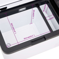 Miniatyr av produktbild för Kylbox med handtag 25 L svart och vit PP & PE