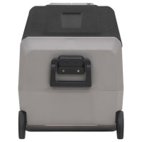 Miniatyr av produktbild för Kylbox med hjul & handtag 36 L svart & grå PP & PE