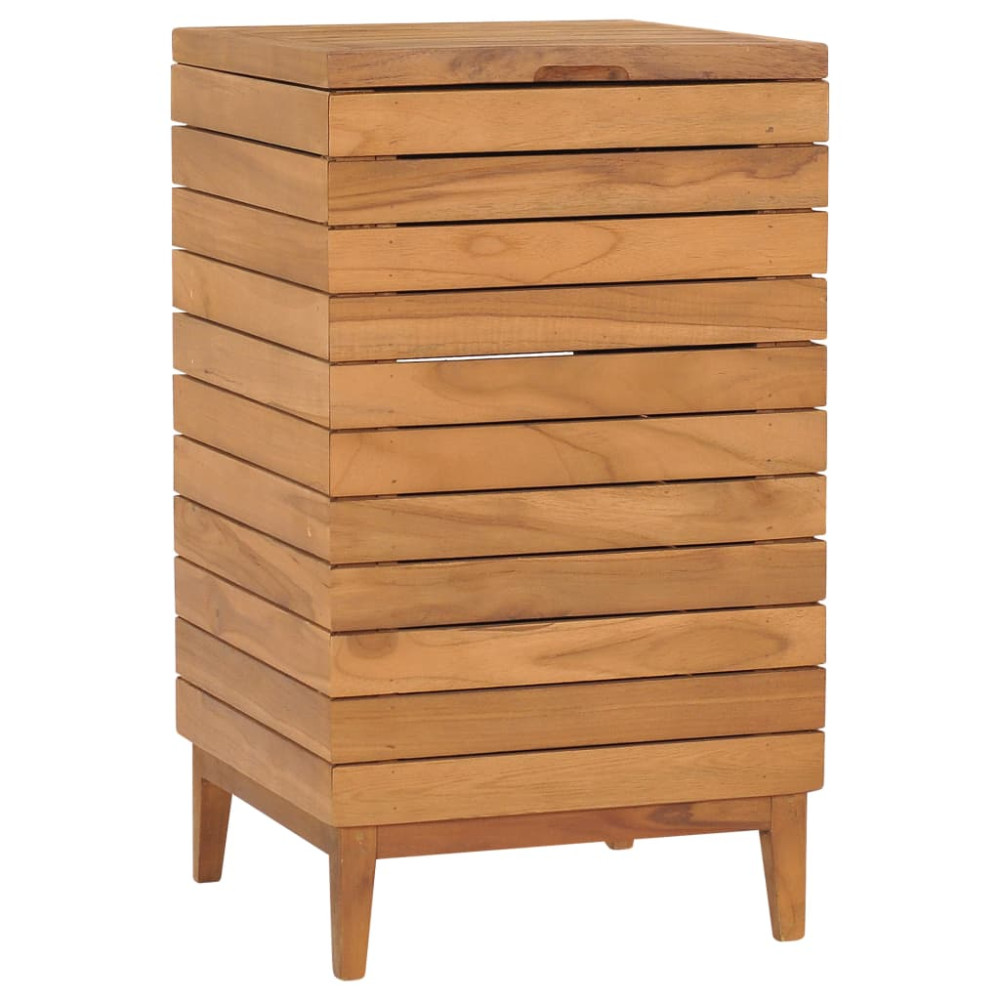 Produktbild för Tvättkorg 40x40x70 cm massiv teak