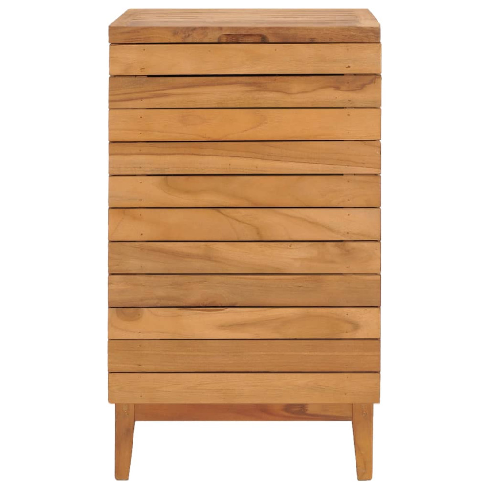 Produktbild för Tvättkorg 40x40x70 cm massiv teak