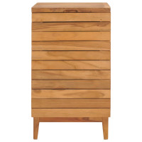 Produktbild för Tvättkorg 40x40x70 cm massiv teak