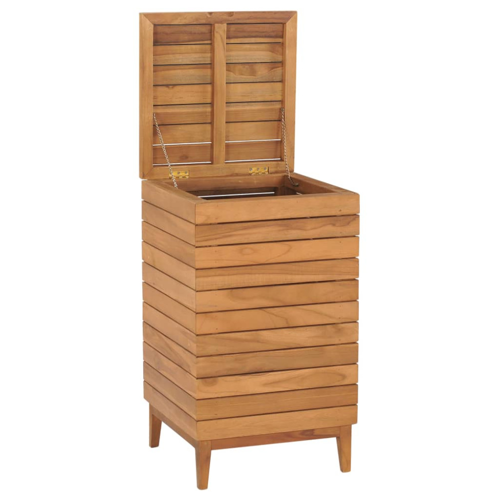 Produktbild för Tvättkorg 40x40x70 cm massiv teak