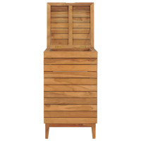 Produktbild för Tvättkorg 40x40x70 cm massiv teak