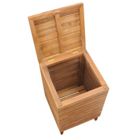 Produktbild för Tvättkorg 40x40x70 cm massiv teak