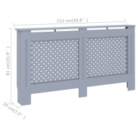 Produktbild för Elementskydd antracit 152x19x81,5 cm MDF