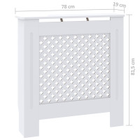 Produktbild för Elementskydd MDF vit 78 cm