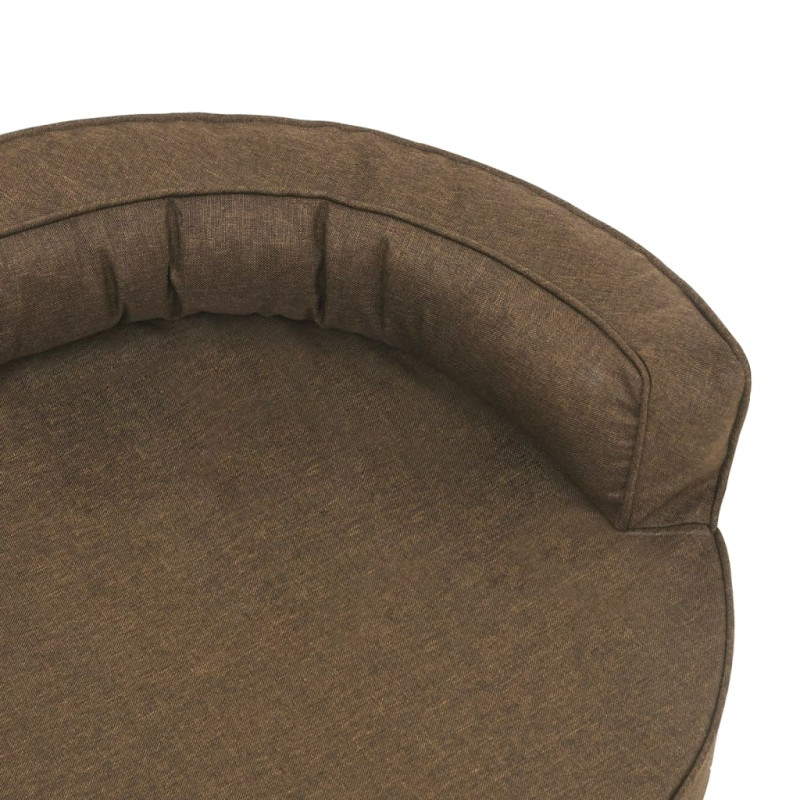 Produktbild för Ergonomisk hundmadrass 75x53 cm linnelook brun