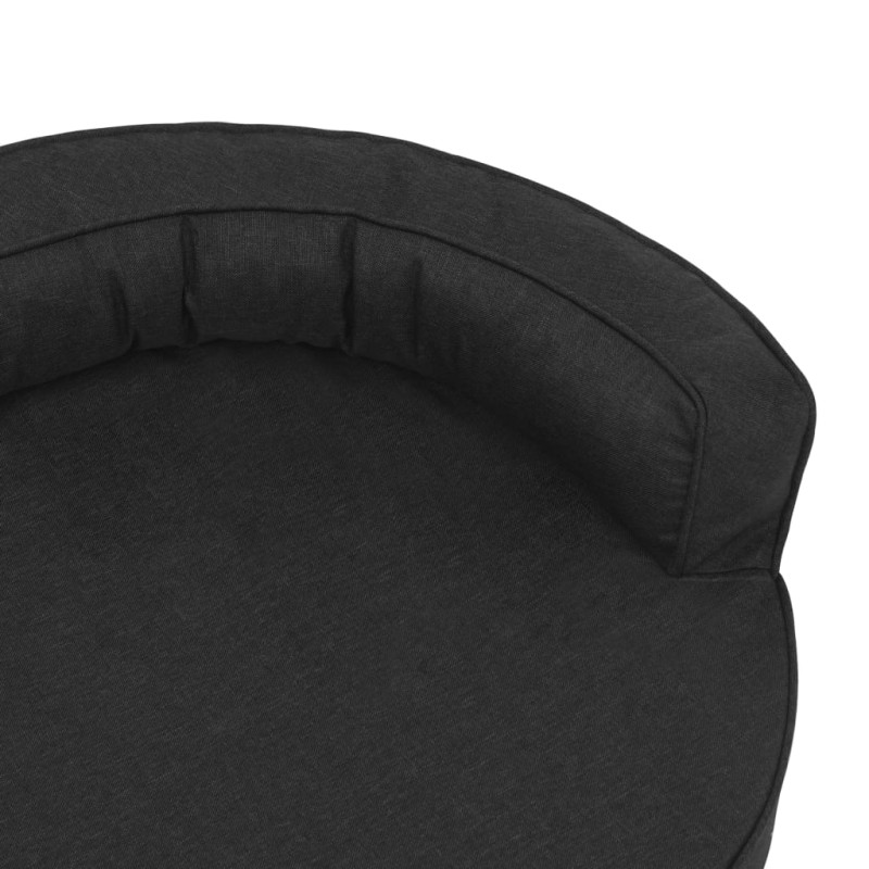 Produktbild för Ergonomisk hundmadrass 75x53 cm linnelook svart