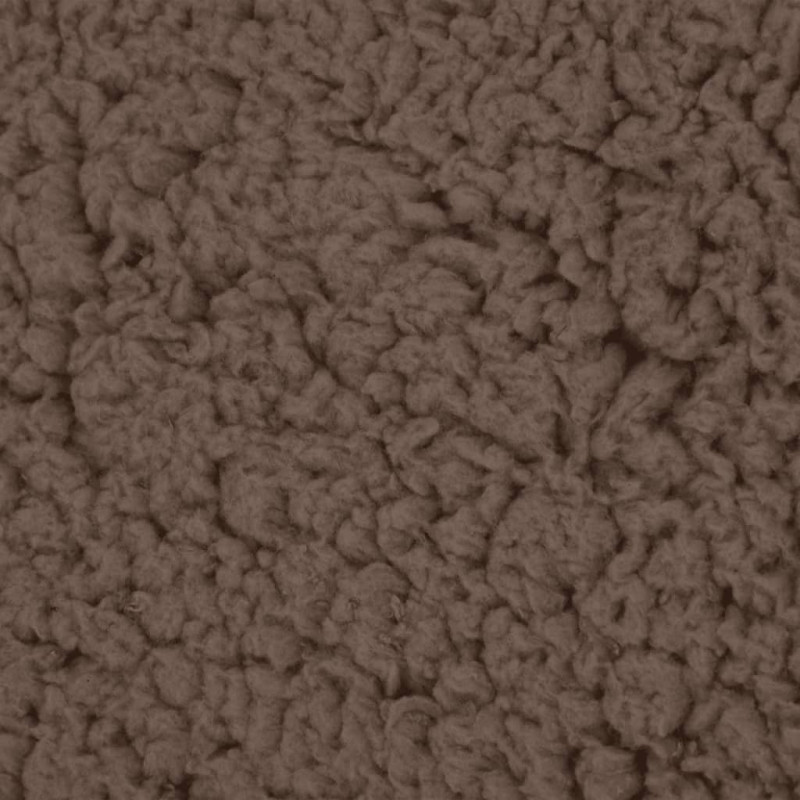 Produktbild för Ergonomisk hundmadrass 75x53 cm linnelook fleece brun