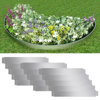 Produktbild för Flexibel gräskant 15 st 100 x 14 cm galvaniserat stål