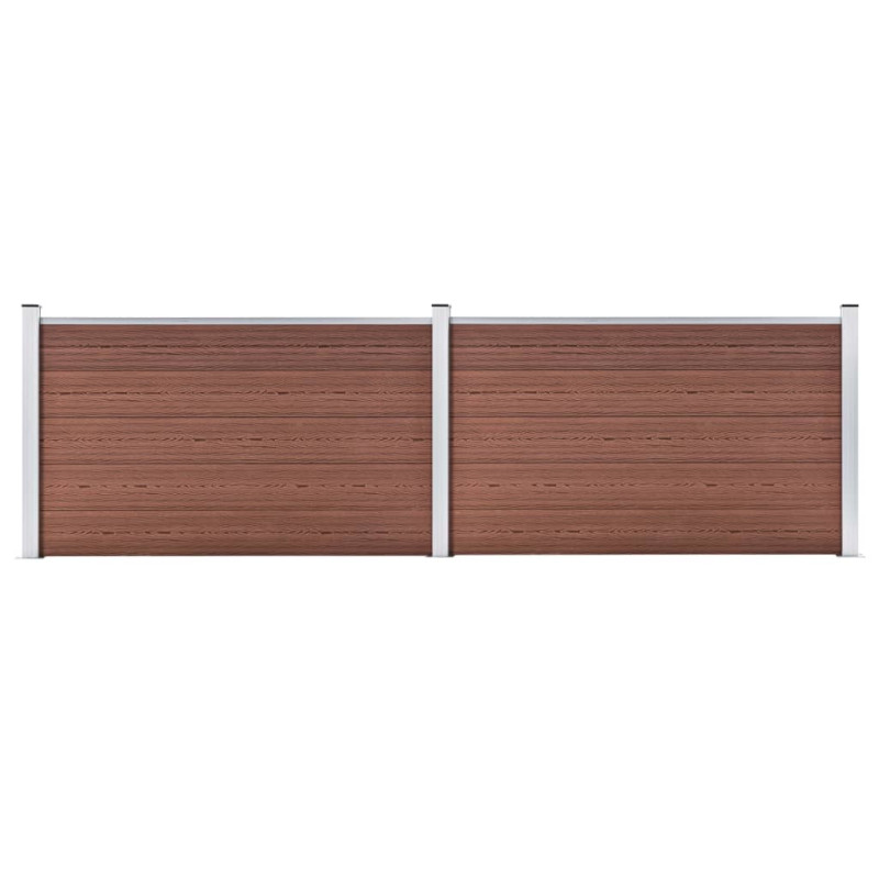 Produktbild för Staketpanel WPC 353x106 cm brun