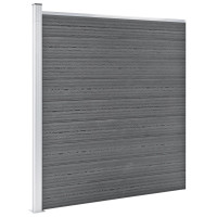 Produktbild för Staketpanel WPC 1564x186 cm grå
