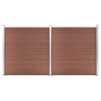 Produktbild för Staketpanel WPC 353x186 cm brun