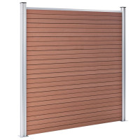 Produktbild för Staketpanel WPC 353x186 cm brun