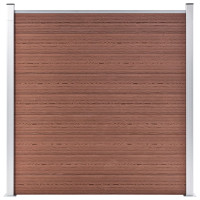 Produktbild för Staketpanel WPC 1737x186 cm brun