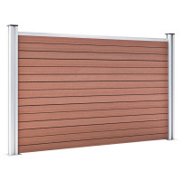 Produktbild för Staketpanel WPC 699x106 cm brun