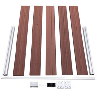 Produktbild för Staketpanel WPC 699x106 cm brun