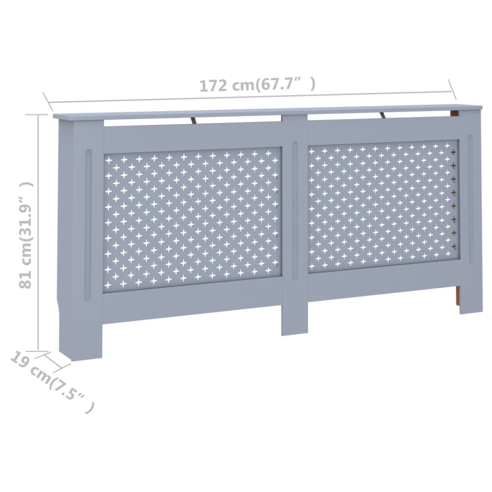 Produktbild för Elementskydd antracit 172x19x81,5 cm MDF