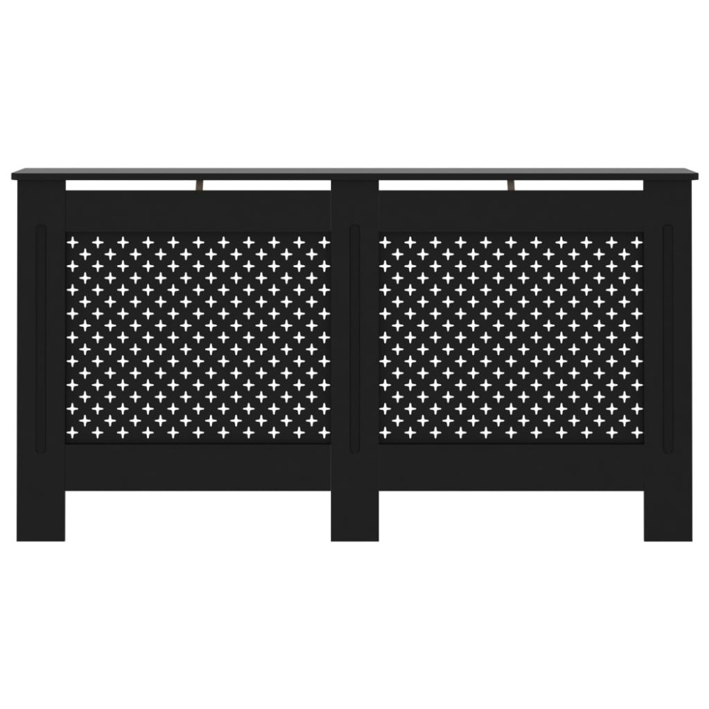 Produktbild för Elementskydd svart 152x19x81,5 cm MDF