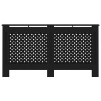 Produktbild för Elementskydd svart 152x19x81,5 cm MDF