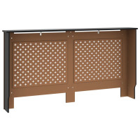 Produktbild för Elementskydd svart 152x19x81,5 cm MDF
