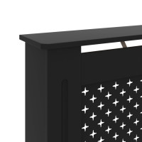 Produktbild för Elementskydd svart 152x19x81,5 cm MDF