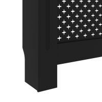Produktbild för Elementskydd svart 152x19x81,5 cm MDF
