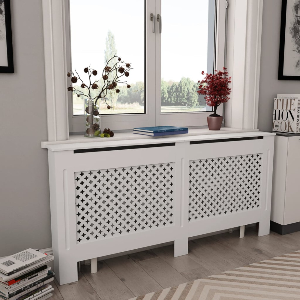 Produktbild för Elementskydd vit 172x19x81,5 cm MDF