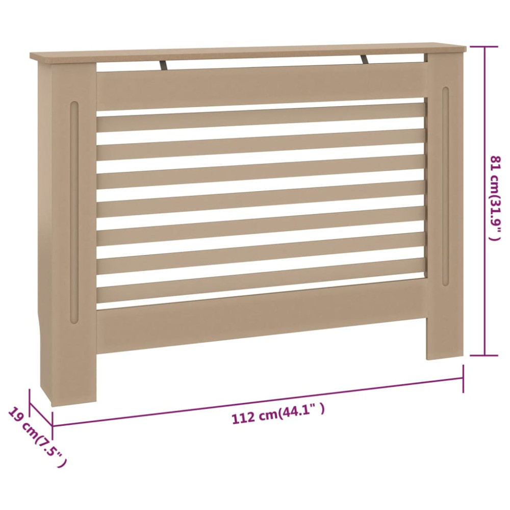 Produktbild för Elementskydd 112x19x81,5 cm MDF