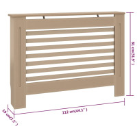 Produktbild för Elementskydd 112x19x81,5 cm MDF