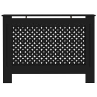 Produktbild för Elementskydd svart 112x19x81,5 cm MDF