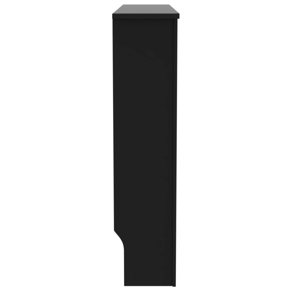 Produktbild för Elementskydd svart 112x19x81,5 cm MDF