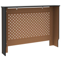 Produktbild för Elementskydd svart 112x19x81,5 cm MDF