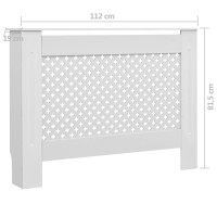 Produktbild för Elementskydd vit 112x19x81,5 cm MDF