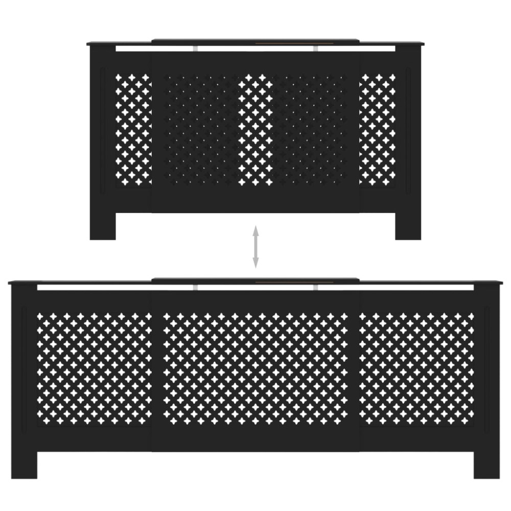 Produktbild för Elementskydd MDF svart 205 cm