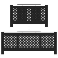 Produktbild för Elementskydd MDF svart 205 cm