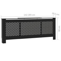 Produktbild för Elementskydd MDF svart 205 cm