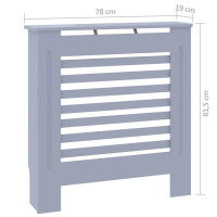 Produktbild för Elementskydd MDF grå 78 cm