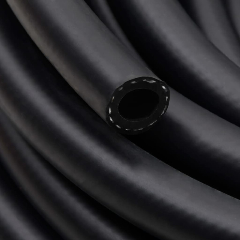 Produktbild för Luftslang hybrid svart 50 m gummi och PVC